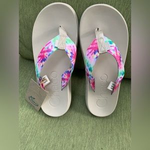 Women's Chaco Tie Dye flip flops. Size 8